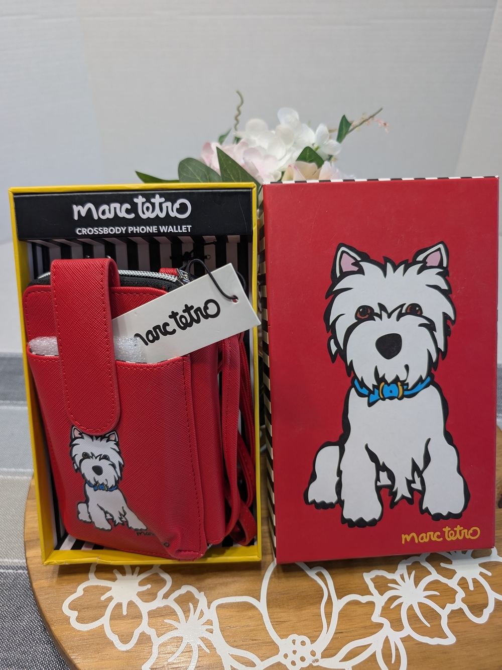 Marc Tetro Red Phone Wallet Crossbody